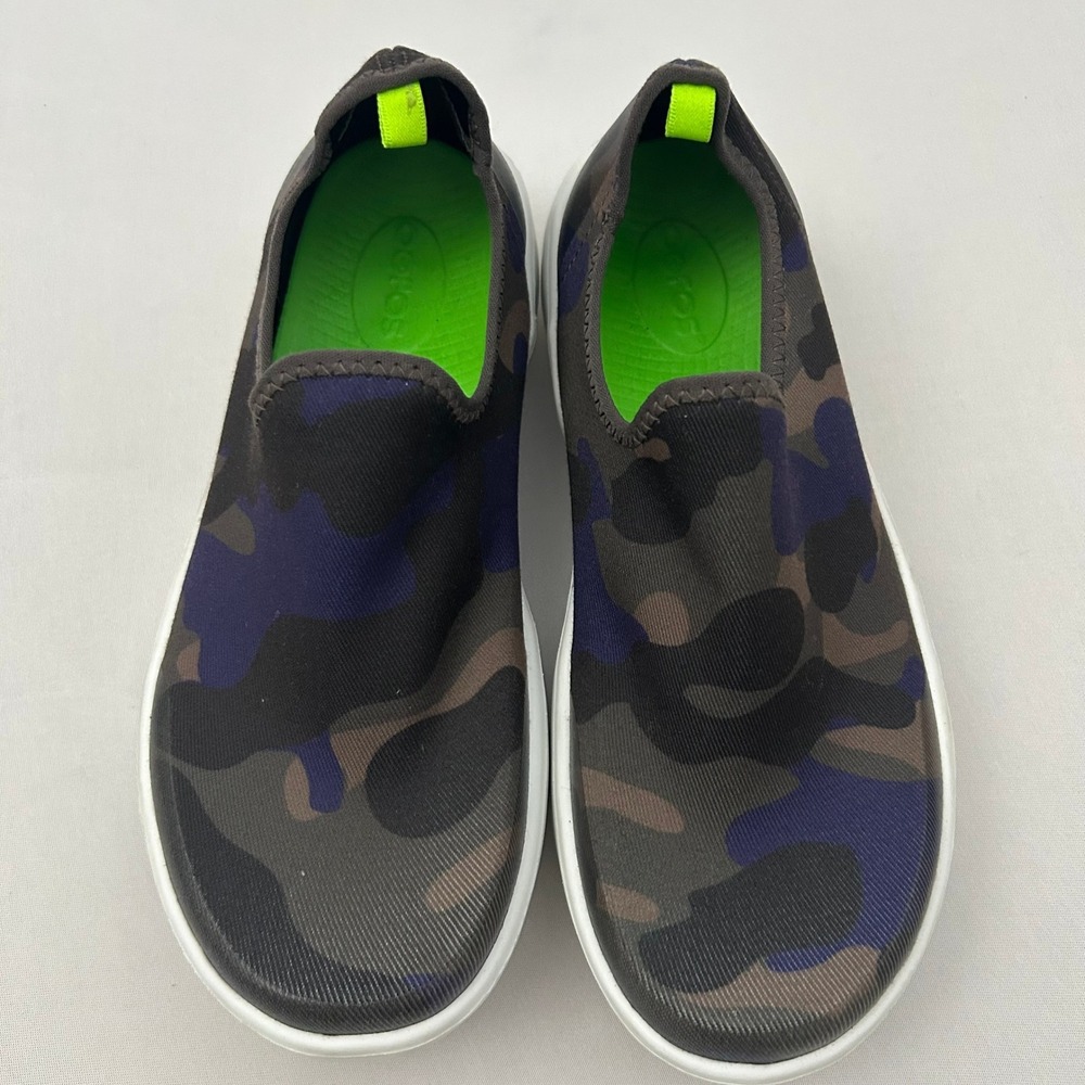 Oofos Oomg Eezee Low Recovery Shoes Gray Camo Womens Size 7 Comfort Slip‎ On - Picture 2 of 9